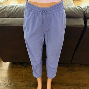 Athleta Lavender Drawstring Cropped Pants